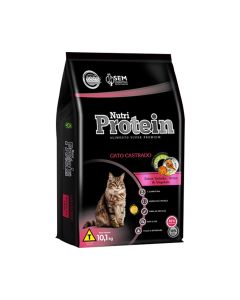 Ração de Categoria Super Premium Nutri Protein Gato Castrado Salmão 10,1kg