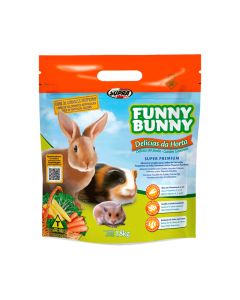 Ração Extrusada Indicada para Coelhos, Hamsters e Outros Pequenos Roedores Funny Bunny Delicias 1,8k