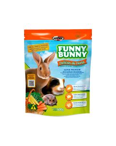 Ração Extrusada Indicada para Coelhos, Hamsters e Outros Pequenos Roedores Funny Bunny Delicias 500g